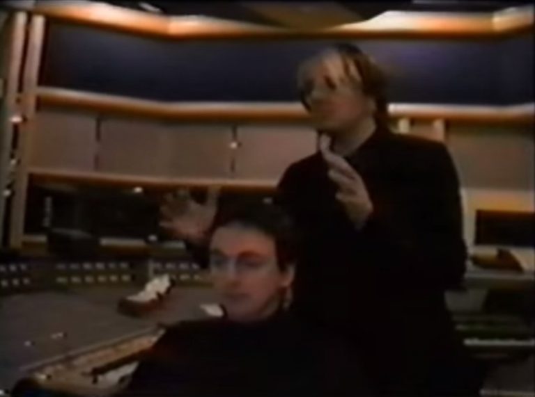 Nick Rhodes and Stephen Duffy as The Devils in studio – Morgan Richter